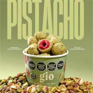 Frambuesas con pistachos